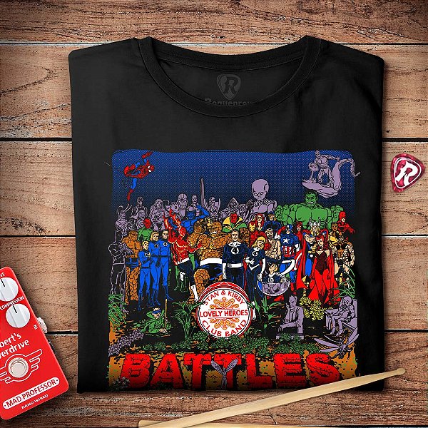 Camiseta Beatles Fantastic Four Unissex Infantil Preta