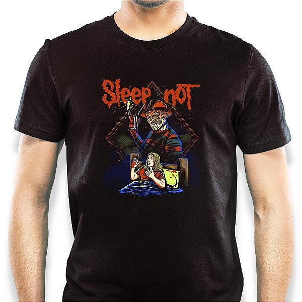 Camiseta rock da Banda Slipknot Freddie Sleep not para adulto com mangas curtas na cor preta premium