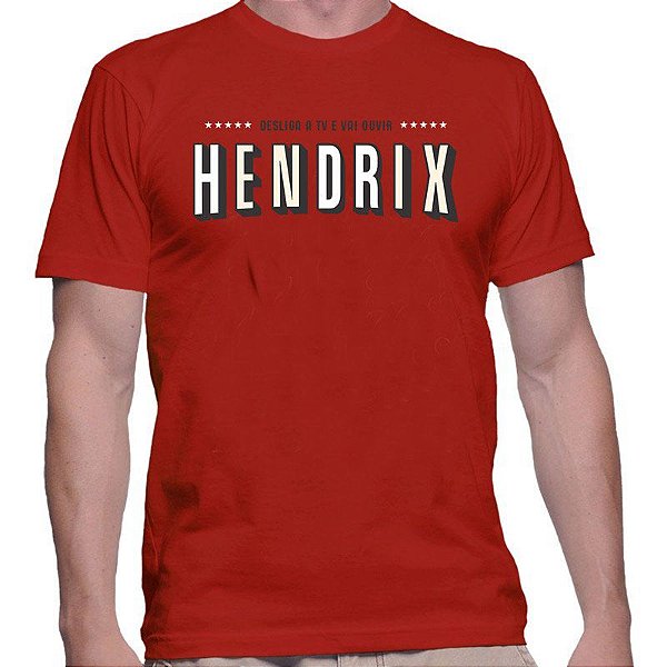 Camiseta rock Desliga a TV e vai ouvir Hendrix