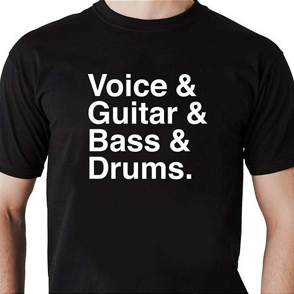 Camiseta rock Voice & Guitar & Bass & Drums