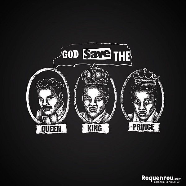 Camiseta rock God Save The Royal Family