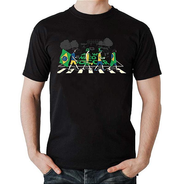 Camiseta rock Beatles Brasil All We Need is Soccer Preta premium