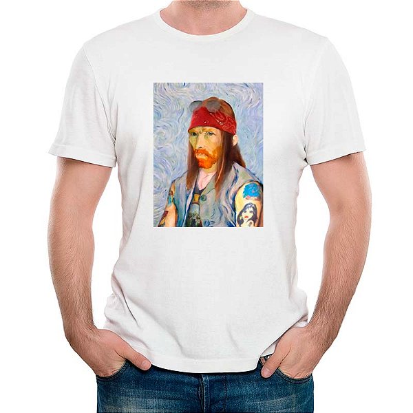 Camiseta Rock Premium Axl Gogh tamanho adulto na cor branca