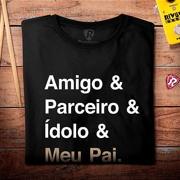 Camiseta Pai Ídolo Unissex Infantil Preta