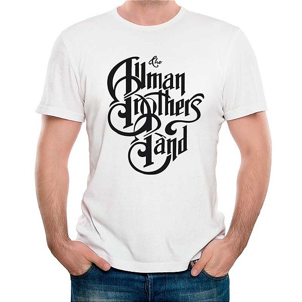 Camiseta the allman brothers band Tamanho adulto com mangas curtas na cor Branca Premium