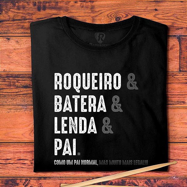 Oferta Relâmpago - Camiseta Pai Batera M e Masculina Preta Premium