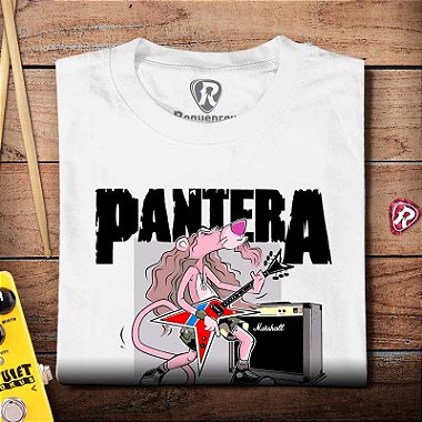 Oferta Relâmpago - Camiseta P Masculino Branco Pantera Cor de Rosa