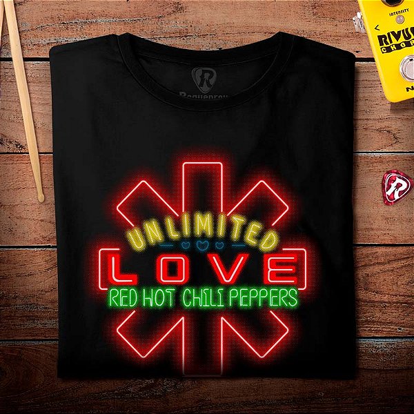 Oferta Relâmpago - Camiseta M Preta Masculina Red Hot Unlimited Love Premium