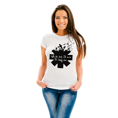 Oferta Relâmpago - Camiseta GG Feminina Branca Red Hot Scar Tissuee Premium