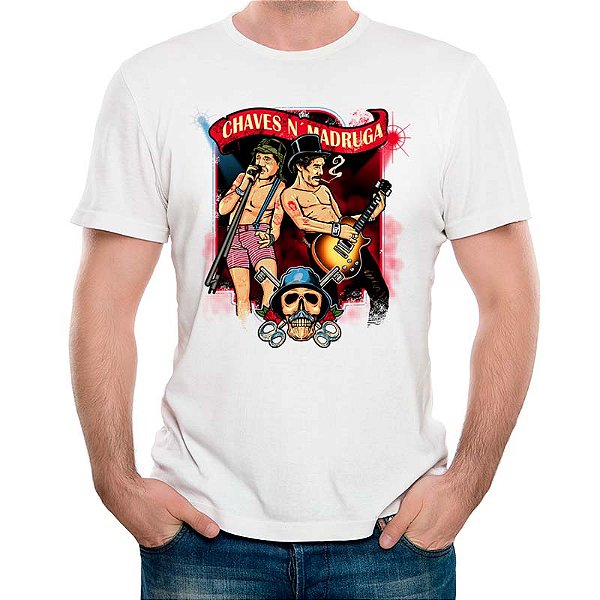Oferta Relâmpago - Camiseta Masculina P branca Chaves n Madruga Premium