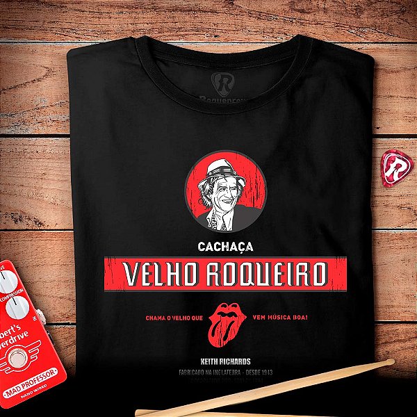 Oferta Relâmpago - Camiseta G Masculina Preta Keith Richards Velho Roqueiro Premium