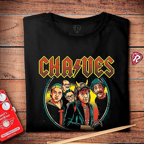 Oferta Relâmpago - Camiseta Chaves Highway to Village tamanho GG masculina Preta Premium