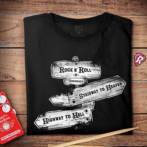 Oferta Relâmpago - Camiseta G Masculina Rock Crossroads Preta Premium