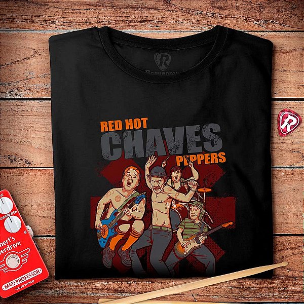 Oferta Relâmpago - Camiseta P Masculina Preta Red Hot Chaves Peppers Premium