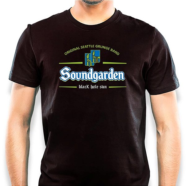 Camiseta Soundgarden hoegaarden tamanho adulto com mangas curtas na cor Preta Premium