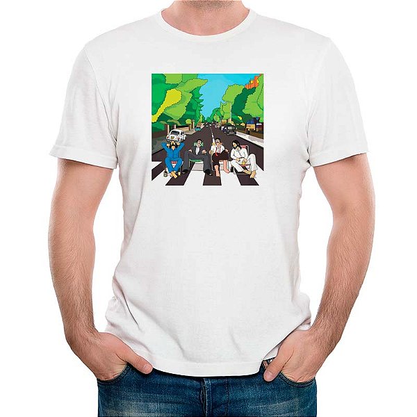 Camiseta Sextou na Abbey Road tamanho adulto com mangas curtas na cor branca Premium