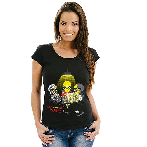 Oferta Relâmpago - Camiseta P Feminina Preta Beatles Integrantes Premium
