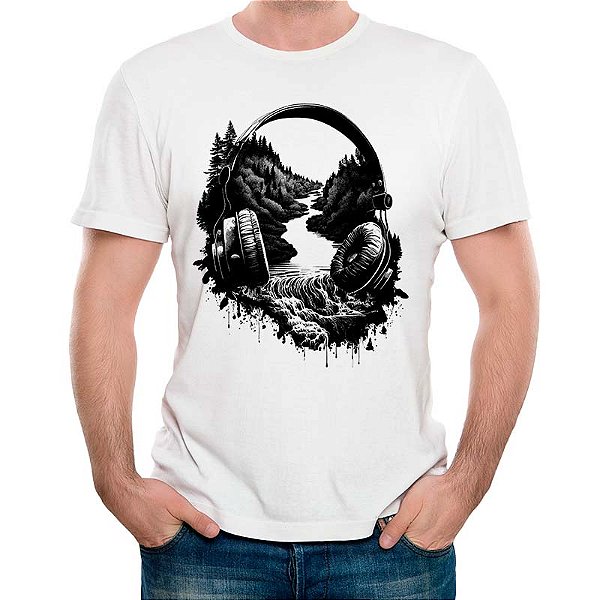 Camiseta Sounds of Nature na cor Branca Premium