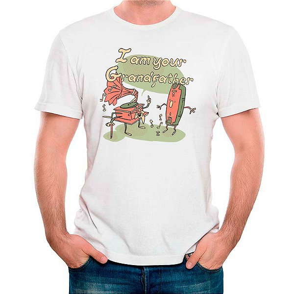 Camiseta Vinil X MP3 na cor Branca Premium