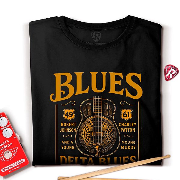 Oferta Relâmpago - Camiseta GG Masculina Delta Blues Premium