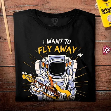 Oferta Relâmpago - Camiseta G masculina preta Fly Away Preta Premium