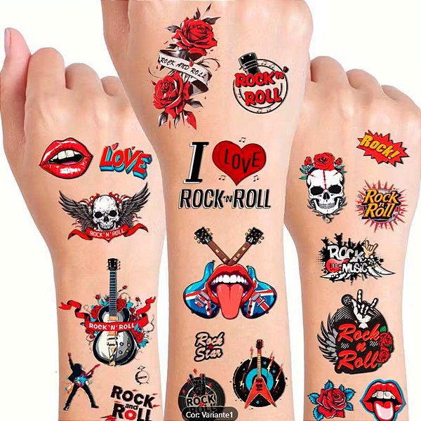 Tatuagem de Rock Temporária - 1 unidades