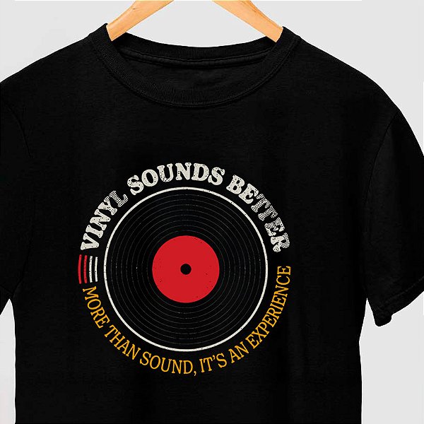 Camiseta More Than Sound com mangas curtas na cor preta premium