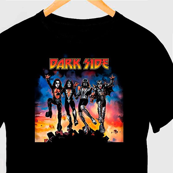 Camiseta Dark Side Destroyer com mangas curtas na cor preta premium