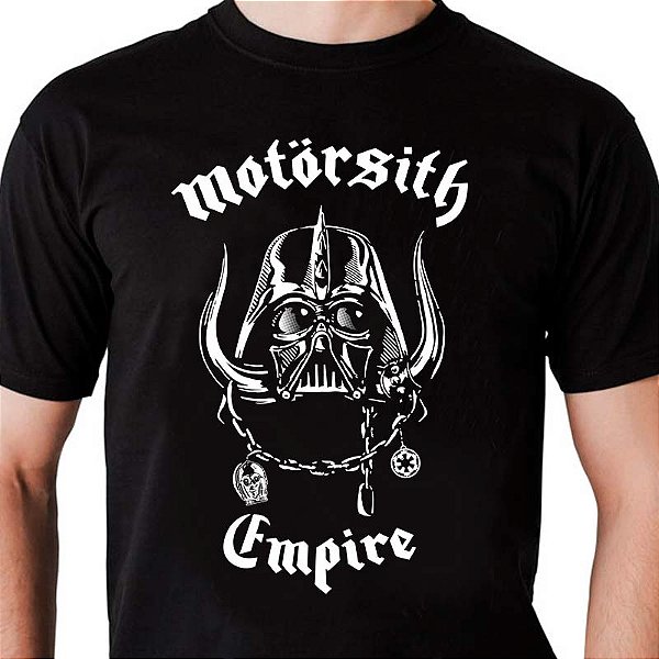 Camiseta Darth Vader Motor Sith Preta Manga Curta