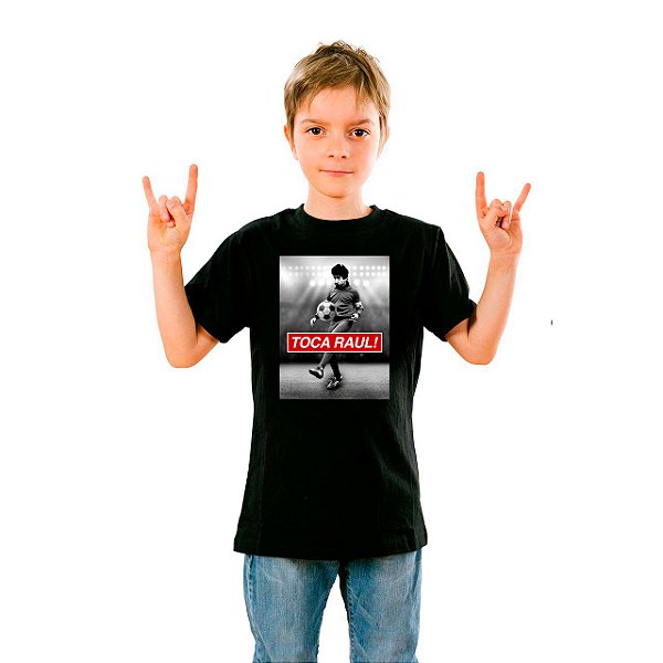 Camiseta Toca Raul Unissex Infantil Preta