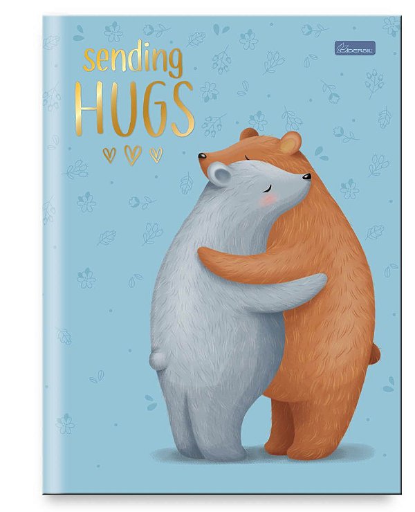 Caderno Capa Dura Costurado Brochura ¼ Sending Hugs SHB1402
