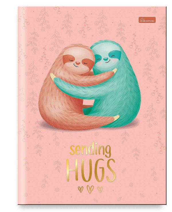 Caderno Capa Dura Costurado Brochura ¼ Sending Hugs SHB1403