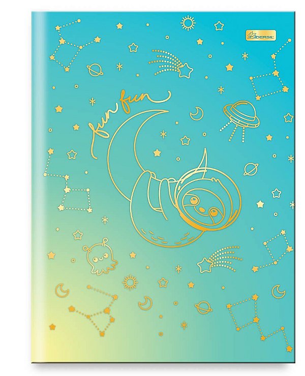 Caderno Capa Dura Costurado Brochura ¼ Fun Fun FFB1402