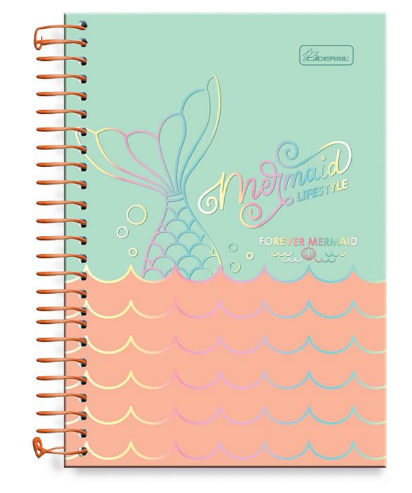 Caderno ¼ capa dura Forever Mermaid FM1403