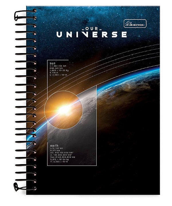 Caderno ¼ capa dura Our Universe UN1404