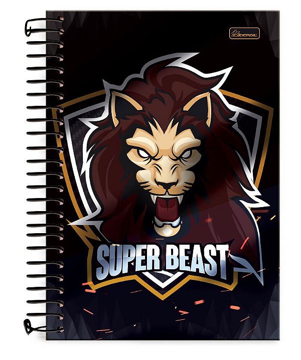Caderno ¼ capa dura Super Beast SB1402