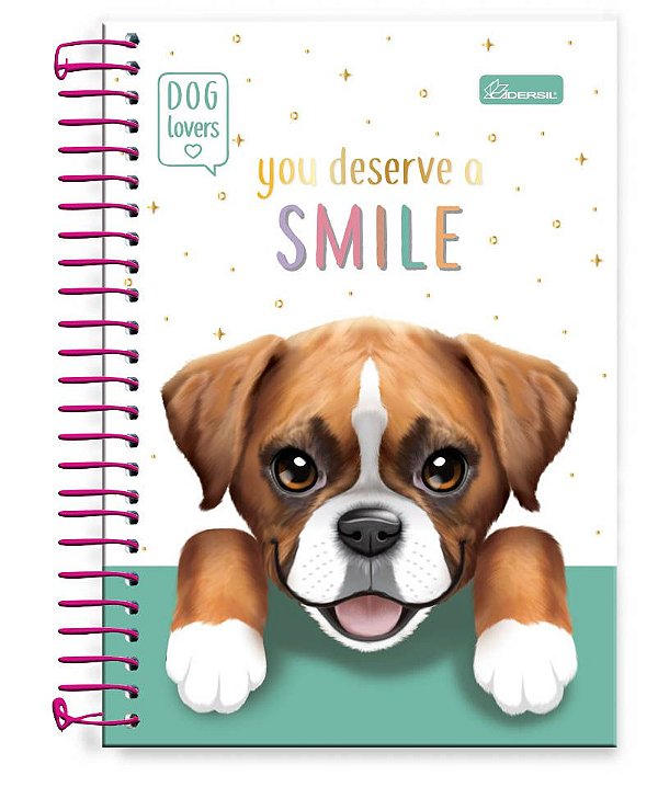 Caderno ¼ capa dura Dog Lovers DL1401