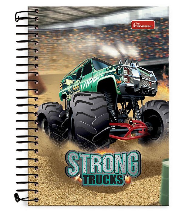 Caderno ¼ capa dura Strong Trucks STT1401