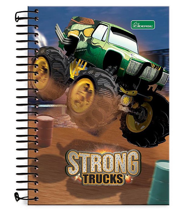 Caderno ¼ capa dura Strong Trucks STT1404