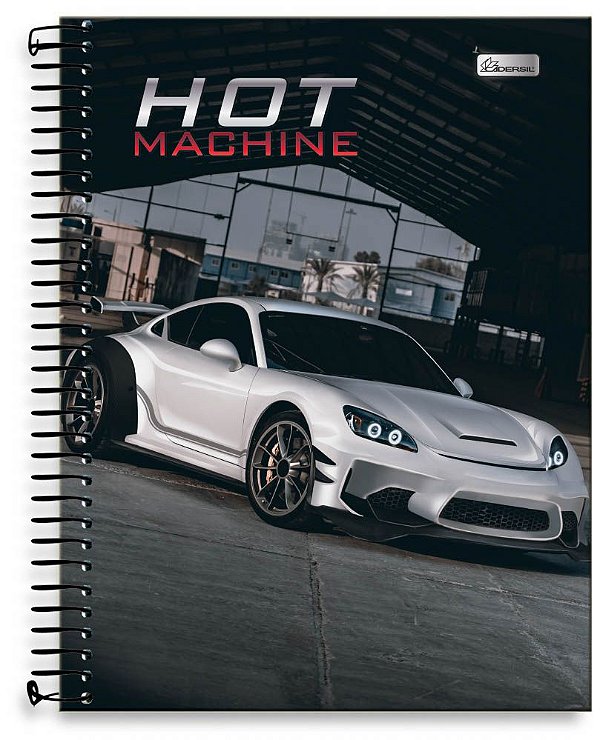 Caderno universitário 15 matérias capa dura Hot Machine HM02