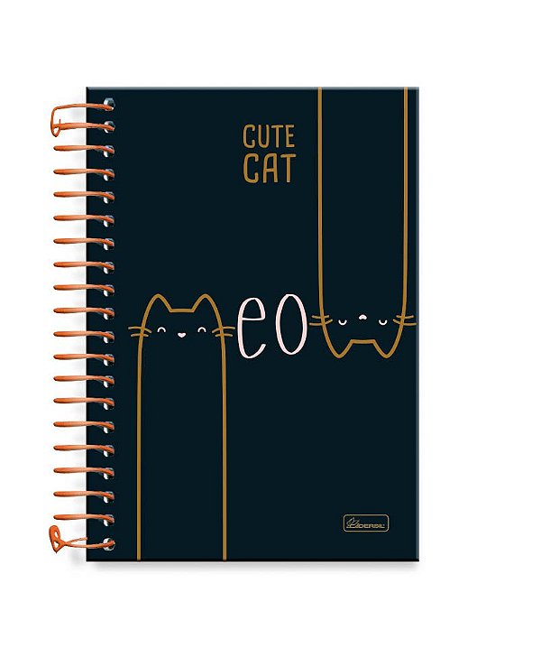 Caderneta 1/8 capa dura Cute Cat CCC02