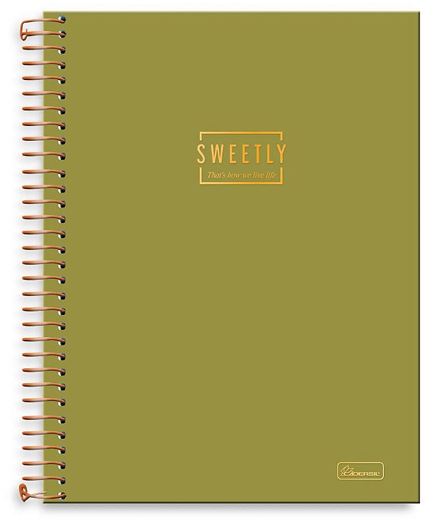Caderno universitário 01 matéria capa dura Sweetly SW04