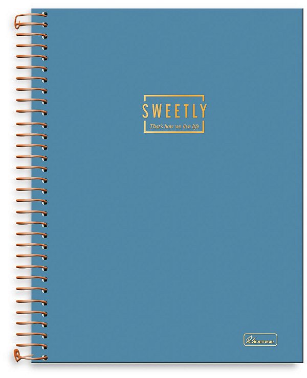 Caderno universitário 15 matérias capa dura Sweetly SW02