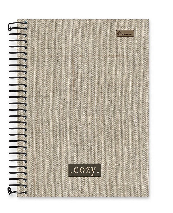 Caderno colegial 10 matérias capa dura Cozy CO01
