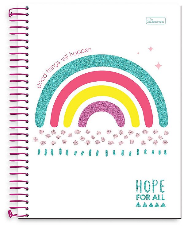 Caderno universitário 01 matéria capa dura Hope for All HFA01