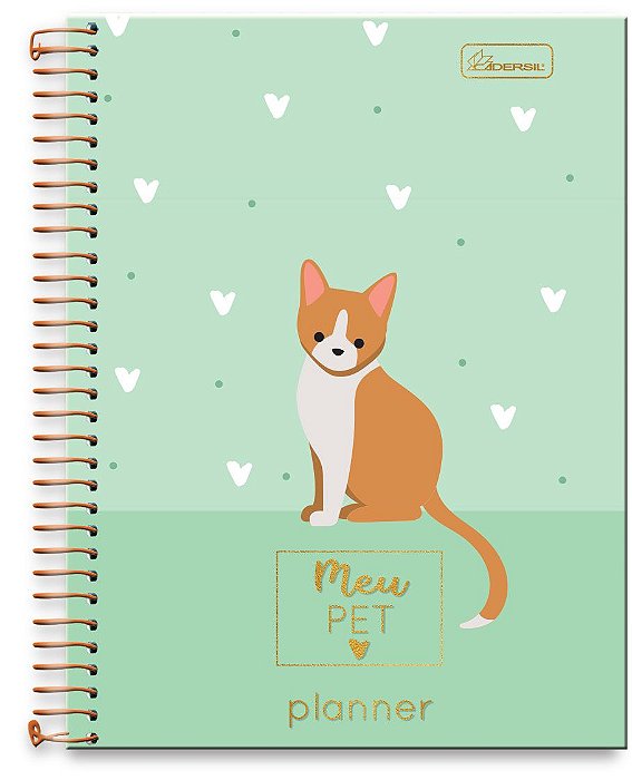 Planner Espiralado 1/4 Capa Dura Permanente Meu Pet Planner MPP04