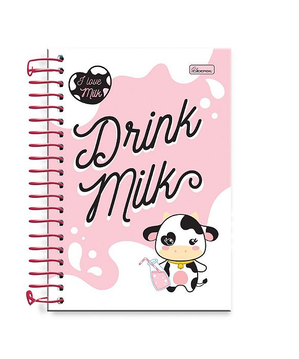 Caderneta 1/8 capa dura I Love Milk ILMC02