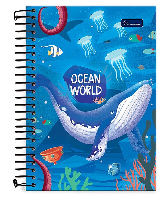 Caderno ¼ capa dura Ocean World OW1403