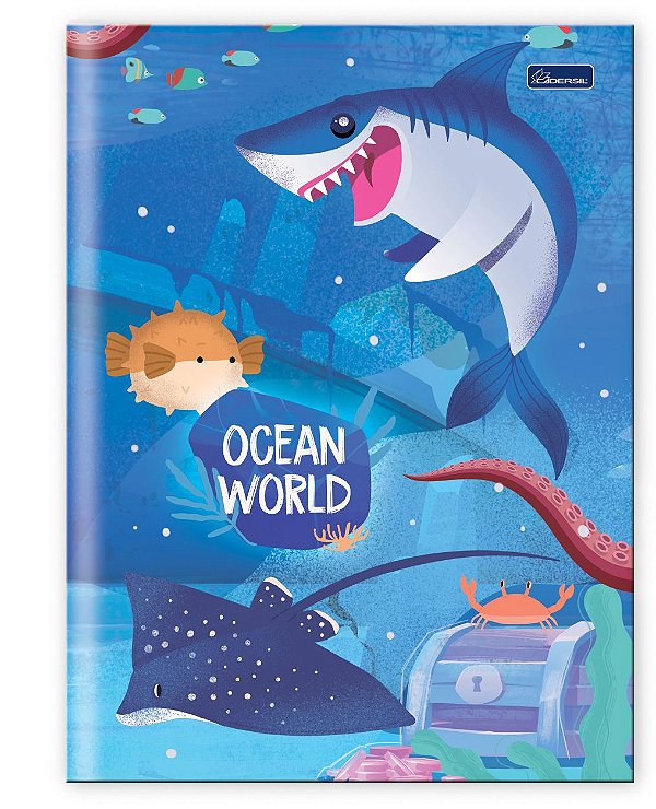 Caderno Capa Dura Costurado Brochura ¼ Ocean World OWB1402
