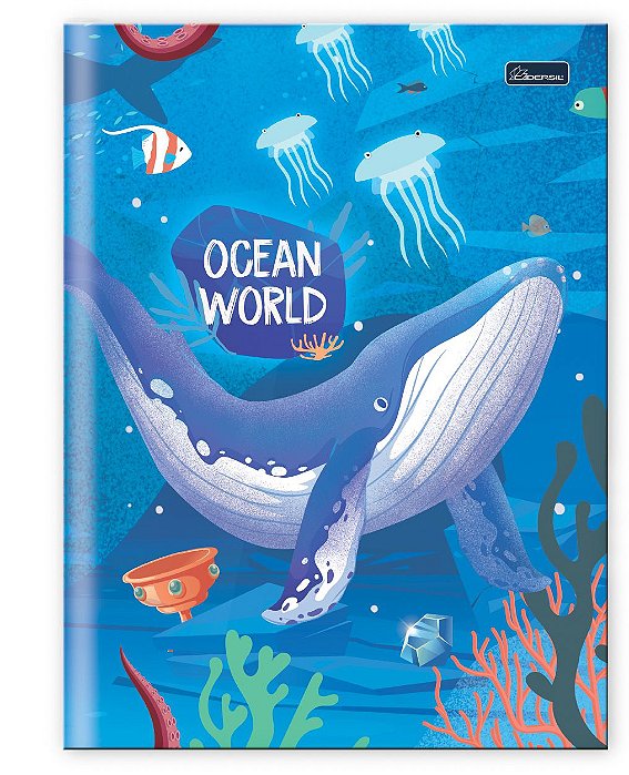 Caderno Capa Dura Costurado Brochura Univ. Ocean World OWB03